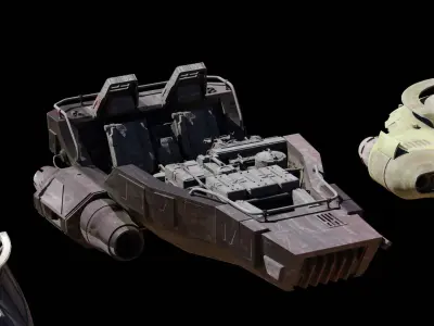 Star Wars Various Vehicles PACK Low-poly 3D model