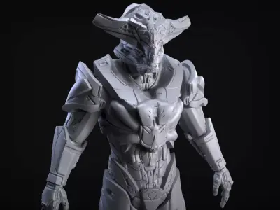 Sci-Fi  Armor 2 Sculpt 3D model