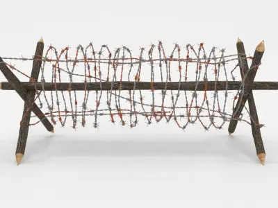 Barb Wire Obstacle Collection 3D model