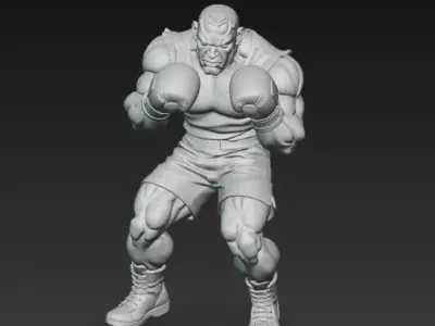 Balrog from Street Fighter 3D print model