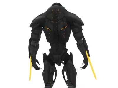 Obsidian Fury 3D Model  Pacific Rim Uprising Renegade Jaeger Low-poly 3D model