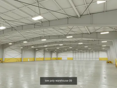 5 low poly interior warehouse Vol 3 3D Model Pack