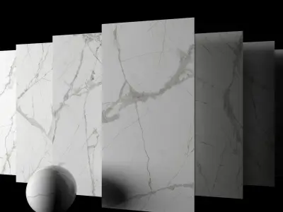 Marble Set Museum Glacier White Set 80x160 Set 1 Texture