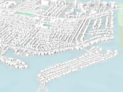 Cityscape Key Biscayne Florida United States 3D model