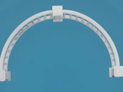 Curved Balustrade 3D print model