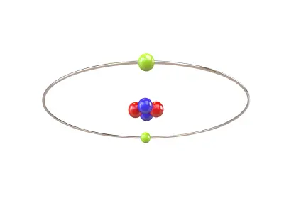 Helium Chemical Element v1 003 Low-poly 3D model