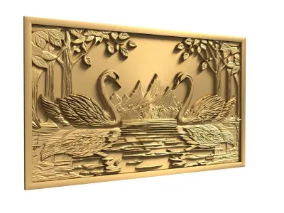 decor set- relief 62 3D print model