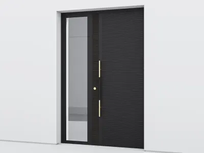 Aluminium door 107 3D model