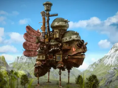 Howls Moving Castle Fully Custom Rigged Studio Ghibli 3D Model  3D model