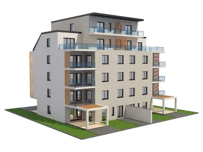 Residential Building 1 3D model purchase