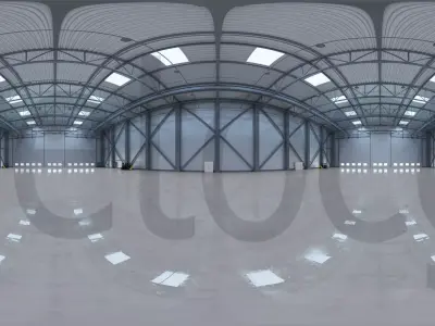 HDRI - Airplane Hangar Interior 3 Texture