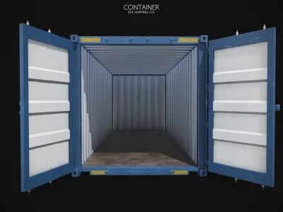 Extreme Modular 3D Container Low-poly 3D model