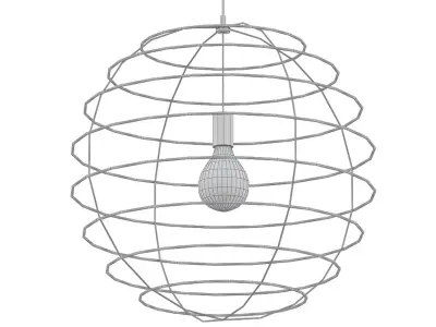 Sphere gold pendant light 3D model