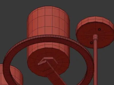 Polished chandelier 3D model