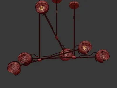 LAINE chandelier with four lights 3D model