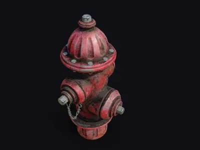 Fire hydrant Low-poly 3D model