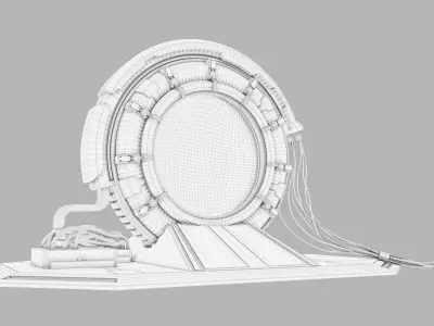 Scifi Portals Time Travel Devices 3D model
