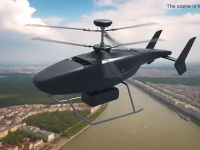  Stealth Recon Drone Gray Rigged for Cinema 4D 