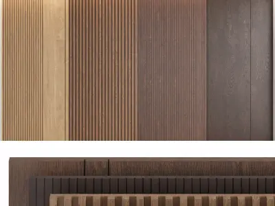 Wood panels set1 3D model