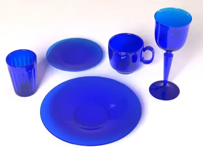 Colored Glassware 3D model