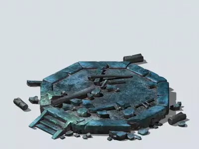 Game Black River - Building - Ruin 01 3D model