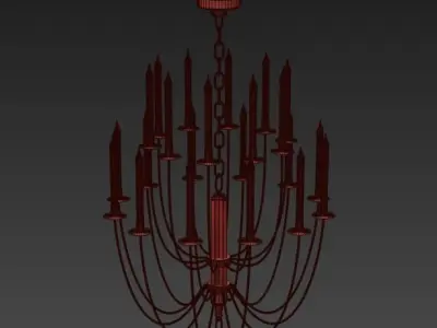 Erika Two Tier Chandelier by Thomas Brien 3D model