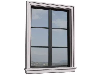 Aluminium facade Window  3D model