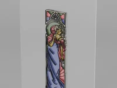 Stained Glass with a Woman  3D model