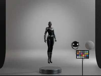 Captain Marvel - Maria Rambeau Low-poly 3D model