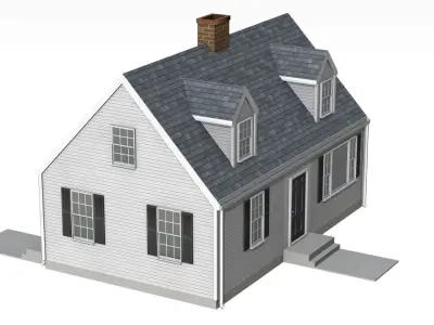 Cape Cod Style House 3D model