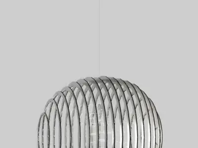 Glossy Black Lamp 3D model