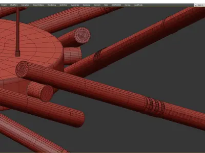 Castana Sputnik Chandelier 3D model
