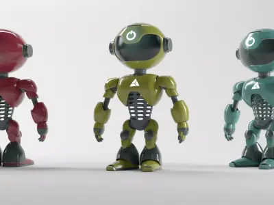 POWER ROBOT Low-poly 3D model