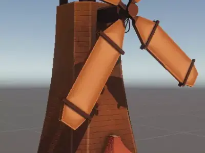 Windmill - Unity Game Ready Prop Low-poly 3D model