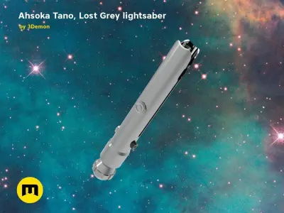 Ahsoka Tano Lost Grey lightsaber 3D print model