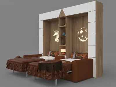 MURPHY TWIN BED 3D model