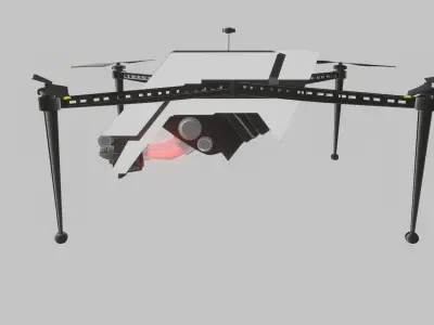 Cyberpunk Drone Low-poly 3D model