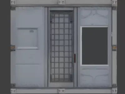 Sci-Fi Modular Room Environment Low-poly 3D model