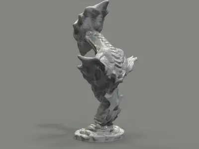 Alien statue 3D print model