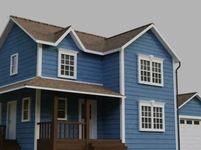 Low Poly house 6 Low-poly 3D model