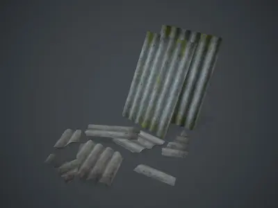 Old Slate PBR Game Ready Low-poly 3D model