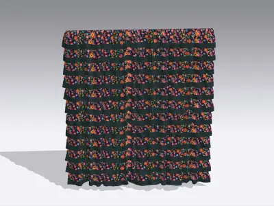 Curtain Low-poly 3D model