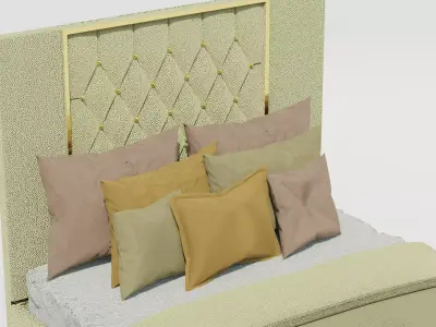  Ayla Mashriha Bed Low-poly 3D model