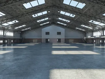 Warehouse Interior And Exterior 3D model 3D model purchase