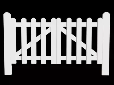 SMALL WOODEN GATE FENCE SCALE 1-87 and 1-1 3D print model