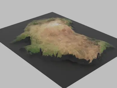 Australia Map Low-poly 3D model