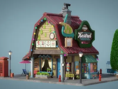 Cartoon House 18 3D model