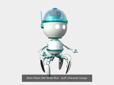 10 Brain Robots G Collection - SciFi Character Design 3D Model Pack