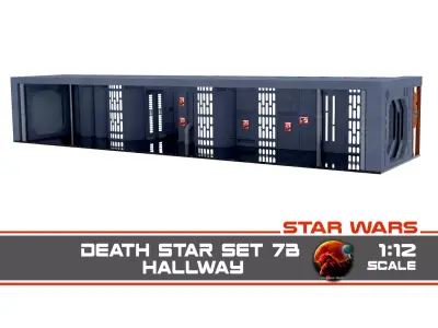 Set 7b - Death Star Hallway 2 1-12 scale Blackseries 3D Model Pack