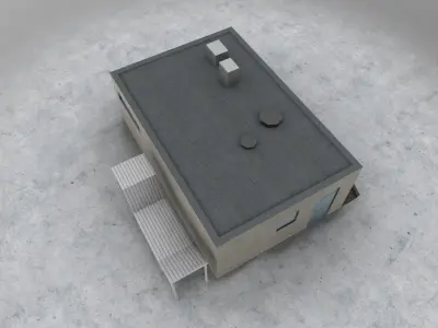 EDDF Building 6 Low-poly 3D model